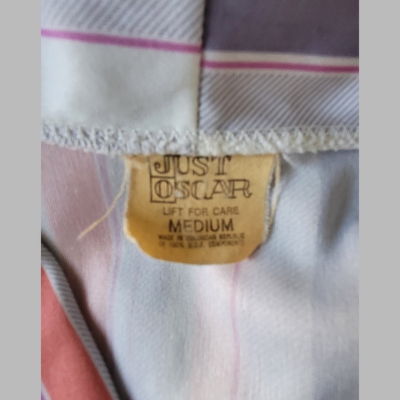 Vintage Just Oscar Striped Blouse Size M - Picture 5 of 6